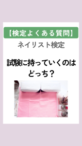 検定準備Q&A ネイリスト検定  持っていくのはどっち？